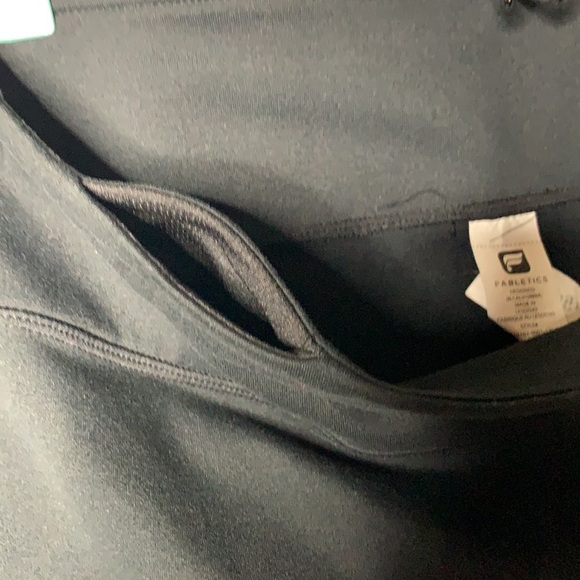 FABLETICS Mid-Rise Mesh Black Capri - Picture 8 of 10